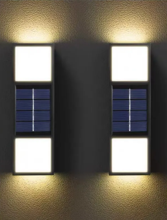 Solar Outdoor Wall Lamp – Waterproof Bidirectional Sensing Decorative LED Light