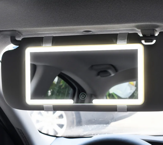 LED Car Sun Visor Makeup Mirror – Dimmable Light